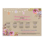 Bridal Shower Floral Jars Itinerary Bachelorette Invitation Bridal Shower Floral Jars Itinerary Bachelorette Invitation