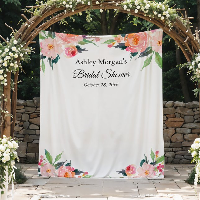 Bridal Shower Floral Photo Booth Backdrop (Creator Uploaded)