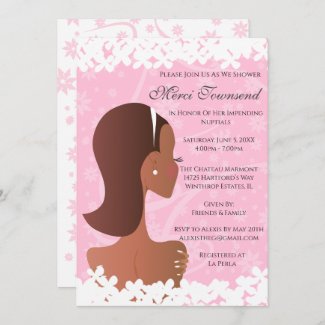 Bridal Shower Floral Pink Invitation