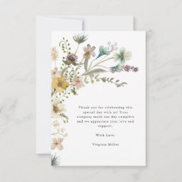 Bridal Shower Floral Thank You Card | Zazzle