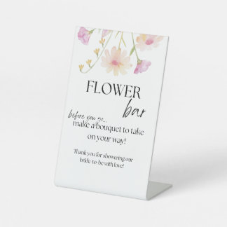 Bridal Shower Flower Bar Sign
