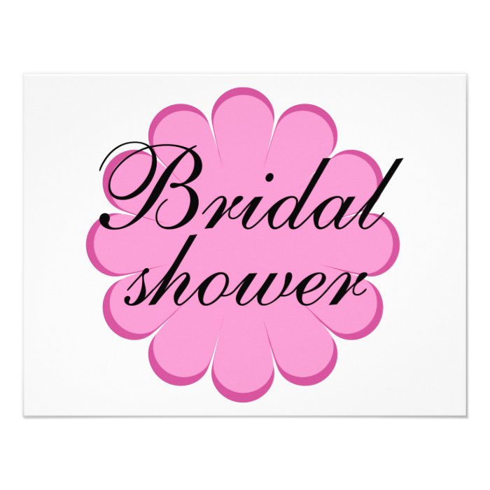 Bridal Shower flower design Personalized Announcement