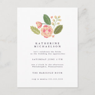 BRIDAL SHOWER   Flower Garden Postcard