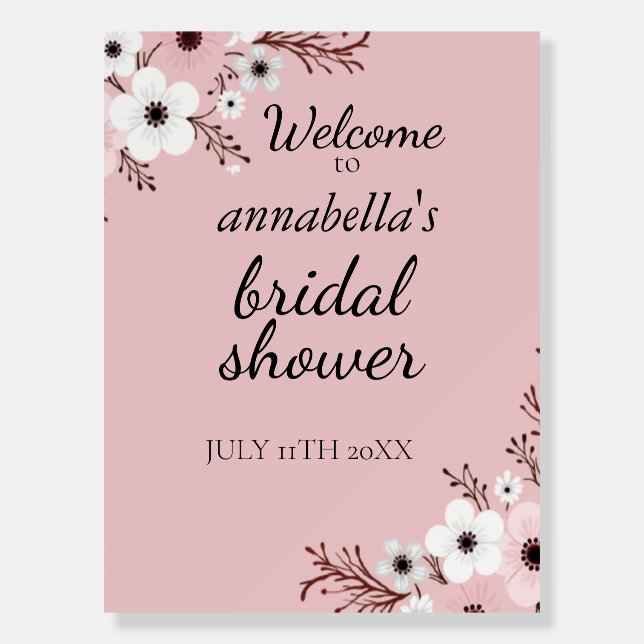 bridal shower  foam board (Front)