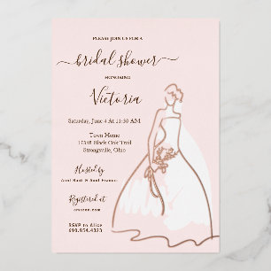 Bridal Shower Foil Invitation