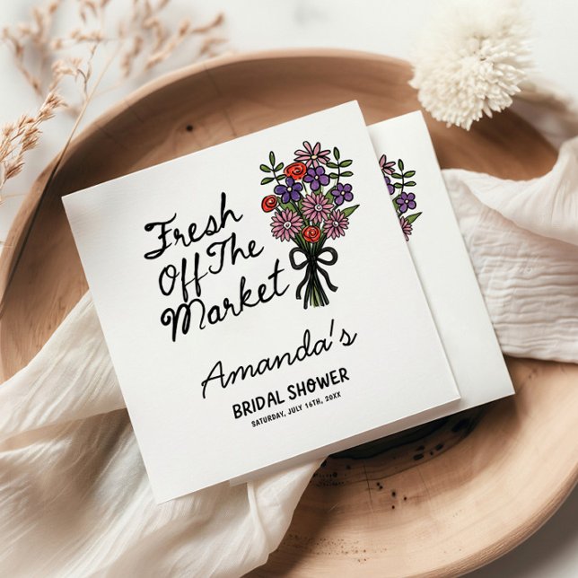 Bridal Shower Fresh Off The Market  Napkins (Creator Uploaded)