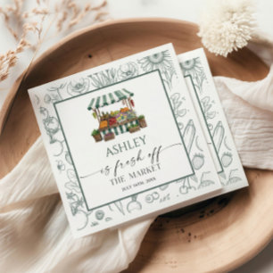 Bridal Shower Fresh Off The Market  Napkins
