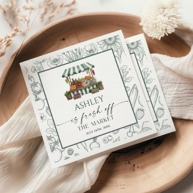 Bridal Shower Fresh Off The Market  Napkins (Creator Uploaded)