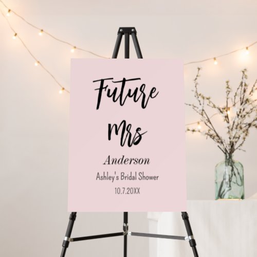 Bridal Shower Future Mrs Blush Pink  Foam Board