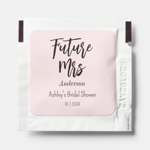 Bridal Shower Future Mrs Blush Pink  Hand Sanitizer Packet