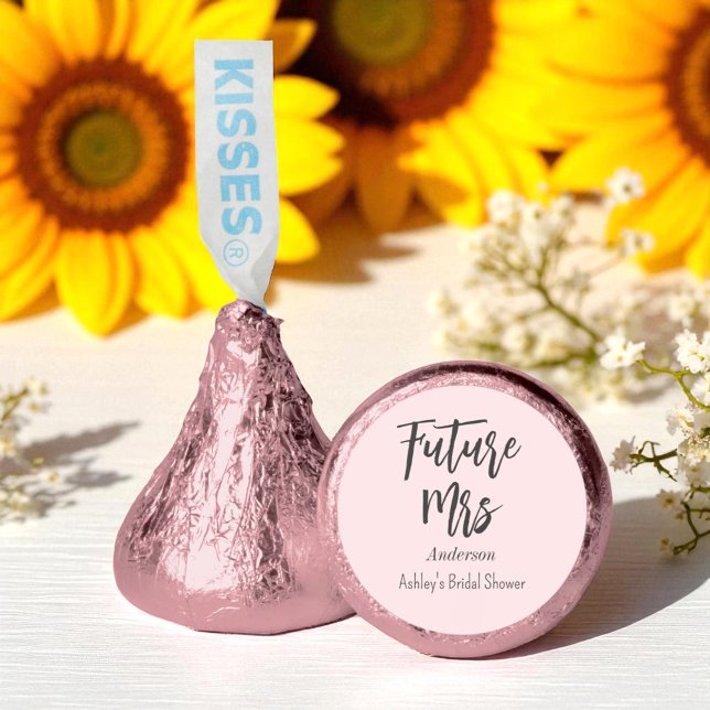 Bridal Shower Future Mrs Blush Pink  Hershey®'s Kisses® (Creator Uploaded)