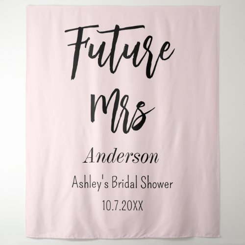 Bridal Shower Future Mrs Blush Pink  Tapestry
