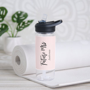 Bridal Shower Future Mrs Blush Pink  Water Bottle