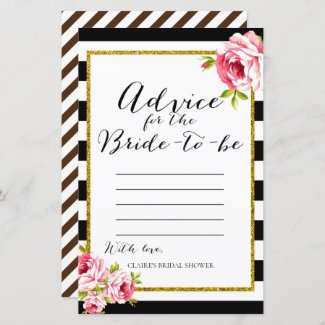 Bridal Shower Game - Advice for Bride