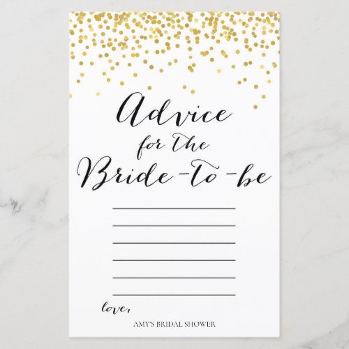 Bridal Shower Game _ Advice for Bride