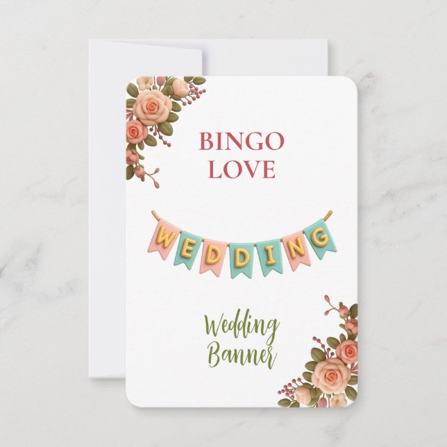 Bridal Shower Game Bingo Card – Wedding Banner (Front)