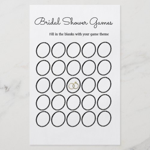 Bridal Shower Game Circular Ombr Template Flyer