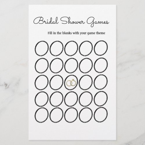 Bridal Shower Game Circular Ombr Template Flyer