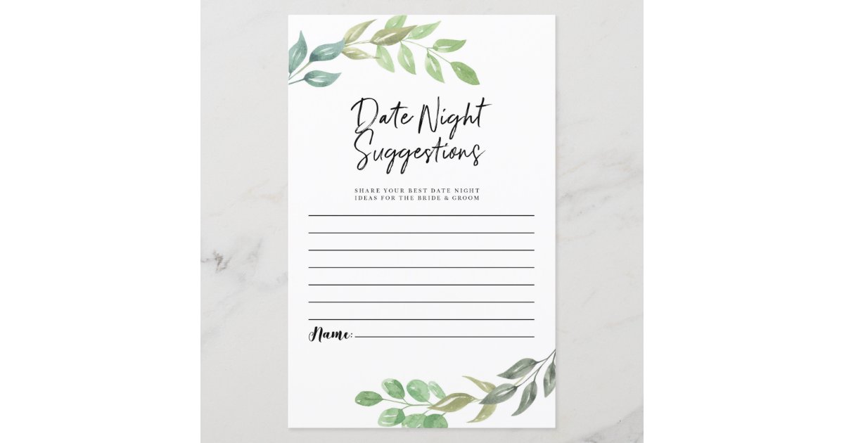 Bridal Shower Game Date Night Suggestions Greeney Zazzle bridal-shower-game-date-night-suggestions-greeney-zazzle