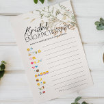 Bridal Shower Game Emoji Pictionary Vintage Floral<br><div class="desc">NOTE: THIS SELECTION DOES NOT CONTAIN THE ANSWERS.  Add this fun Emoji Pictionary game.  Tiny blooms vintage collection.  Watercolor botanical,  tender and absolutely tiny watercolor flowers.  Matching items to complete your event collection are available in our Zazzle store!</div>