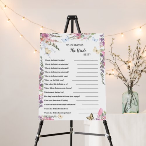 Bridal Shower Game Foam Board