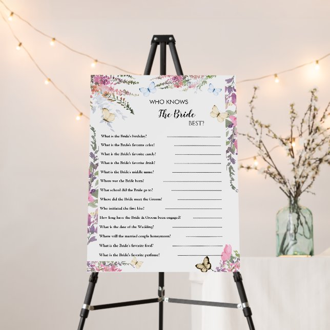Bridal Shower Game Foam Board (In Situ (Stand))