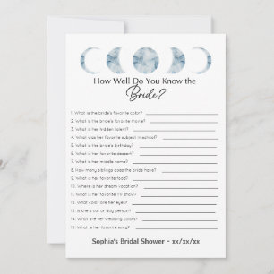 Bridal Shower Game How Well Do You Know The Bride Invitation