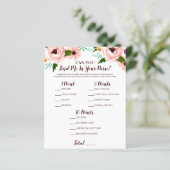 Bridal Shower Game In Your Purse Floral (Standing Front)