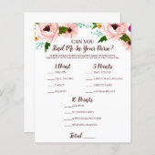 Bridal Shower Game In Your Purse Floral (Front/Back)