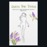 Bridal Shower Game Lavender Green Guess the Dress Flyer<br><div class="desc">Guess the dress bridal shower game. Give each guest a card and have them guess draw what they think the bride-to-be will wear on her wedding day.  Soft watercolor lavender and green florals.  Coordinating backside. Matching items to complete your event collection are available in our Zazzle store!</div>