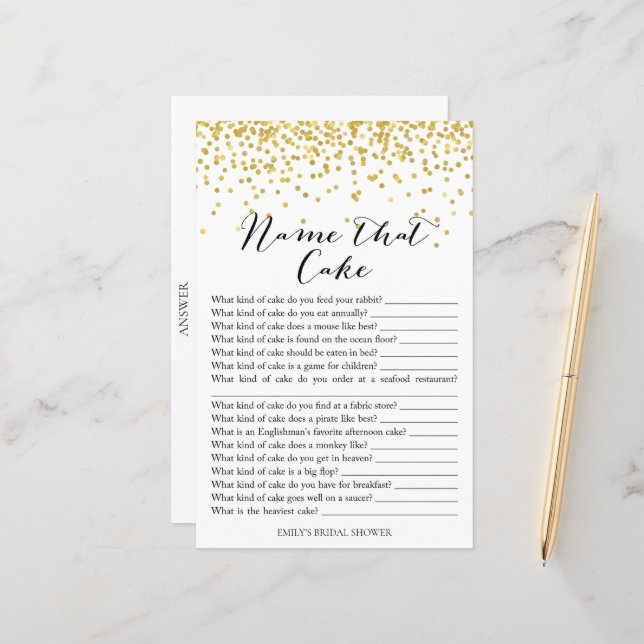 bridal-shower-game-name-that-cake-answer-zazzle for Free Printable Name That Cake Game Bridal Shower Game - Name That Cake & Answer | Zazzle for Free Printable Name That Cake Game