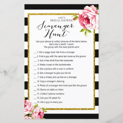 Bridal Shower Game _ Scavenger Hunt