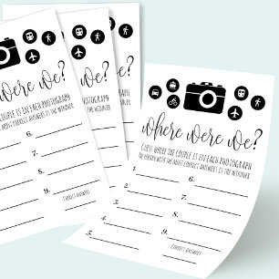 Bridal Shower Game Where Were We 9 Photos Card Flyer