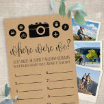 Bridal Shower Game Where Were We Card Flyer<br><div class="desc">Display 10 photos of the couple traveling and have the Guests guess where the couple is in each photograph. The person with the most correct answers is the winner! To access advanced editing tools, please go to “Personalize”, scroll down and press the "click to customize further" link. For more matching...</div>