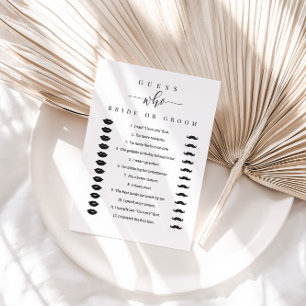 Bridal Shower Game Who Said It the Bride or Groom? Invitation
