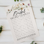 Bridal Shower Game Word Search Tiny Vintage Floral at Zazzle