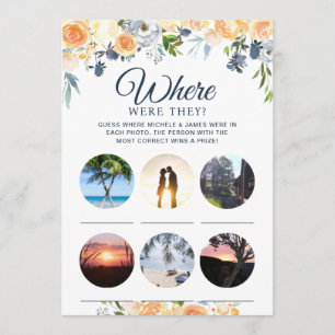 Bridal Shower Games Floral Photo Card