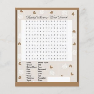 BRIDAL SHOWER GAMES FLYER