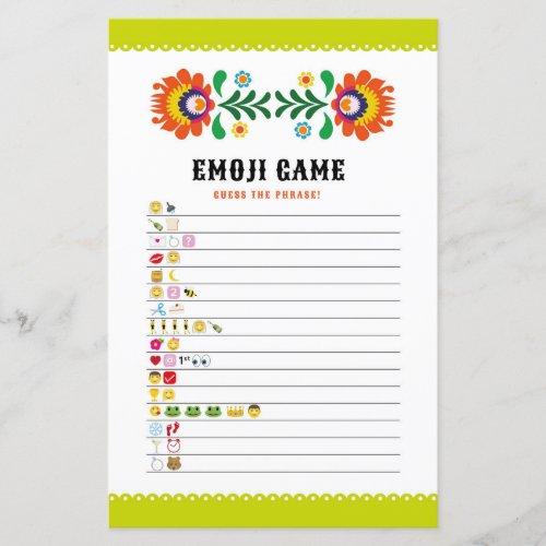 Bridal Shower Games Guess the Emoji Game Fiesta