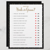 Bridal Shower Games Guess Who Bride or Groom Game (Front/Back)