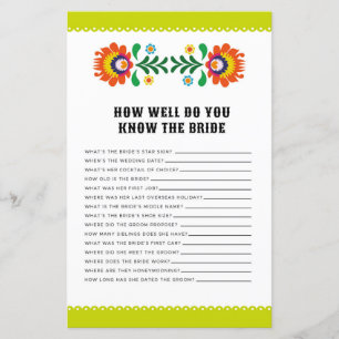 Bridal Shower Games How Well Do You Know The Bride