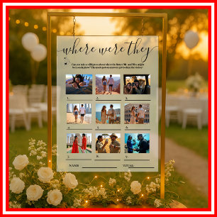 Bridal Shower Games WHERE WERE THEY  Acrylic Sign