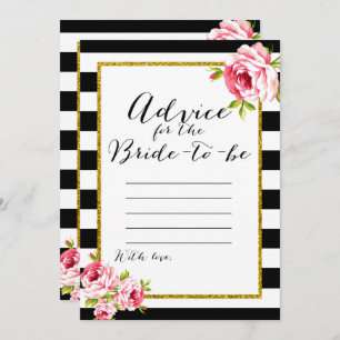 Bridal Shower Games x2 - Advice   Bingo Invitation