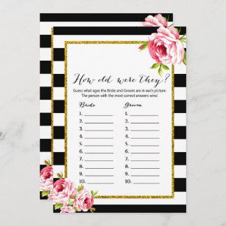 Bridal Shower Games x2 - Who Said | How Old Invitation