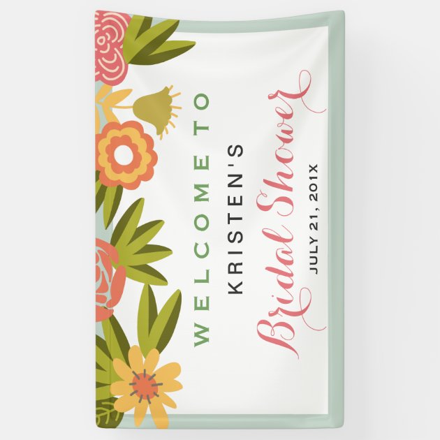 Bridal Shower Garden Blooming Flowers Nature Banner