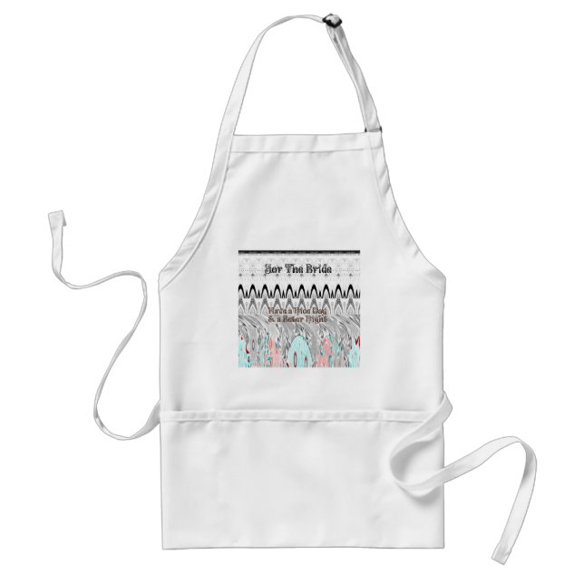 Bridal Shower Gift Art Print Adult Apron (Front)