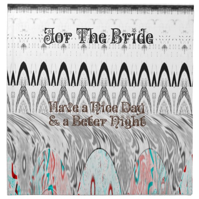 Bridal Shower Gift Art Print Cloth Napkin (Front)