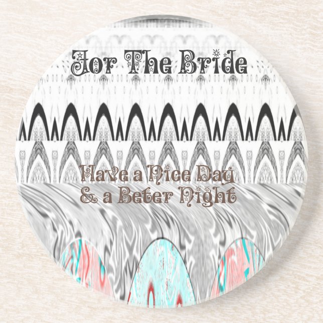 Bridal Shower Gift Art Print Coaster (Front)