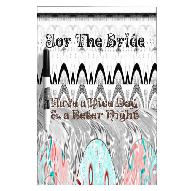 Bridal Shower Gift Art Print Dry Erase Board (Front)