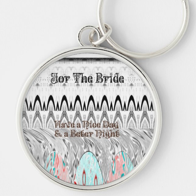 Bridal Shower Gift Art Print Keychain (Front)
